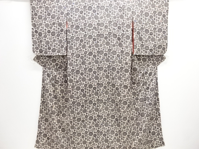 アンティーク　錦紗花模様着物